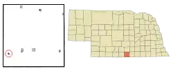 Location of Naponee, Nebraska