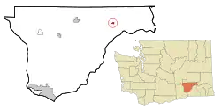 Location of Kahlotus, Washington