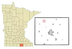 Location of Hartland, Minnesota