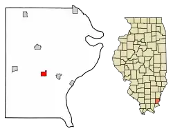 Location of Junction in Gallatin County, Illinois.