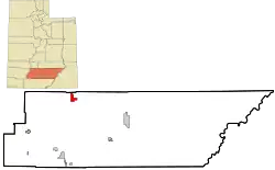 Location in Garfield County and in the state of Utah.