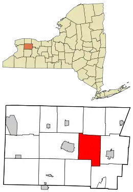 Location in Genesee County and the state of New York.