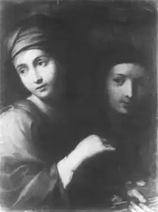 Self-Portrait, Painting the Madonna of Luke, c. 1665, Pinacoteca di Brera, Milan