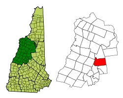 Location in Grafton County, New Hampshire