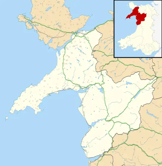 Ffestiniog transmitting station is located in Gwynedd