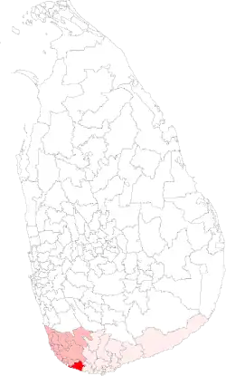Location of Habaraduwa