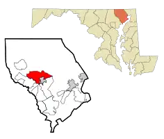 Location of Bel Air North, Maryland
