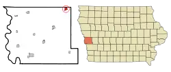 Location of Dunlap, Iowa