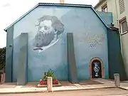 A home in Guebwiller decorated with Deck's portrait