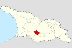 Map highlighting the historical region of Tori in Georgia