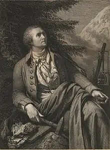 Horace-Bénédict de Saussure - print by Charles Simon Pradier after the portrait of 1796 by Saint-Ours.