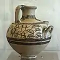 Mycenaean Hydria, fishing to the network, Naxos, 12th century BC