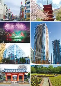 Moto-YawataHokekyō-ji
Ichikawa FireworksHigh-rise apartments in Yawata
Keisei Electric Railway head office
Shimōsa Kokubun-jiSatomi Park