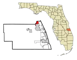 Location in Indian River County and the state of Florida