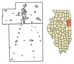 Location of Chebanse in Iroquois County, Illinois