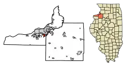 Location of Coal Valley in Island County, Illinois