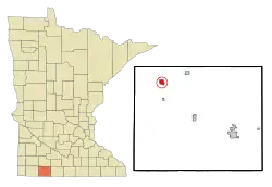 Location of Heron Lake, Minnesota