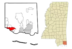 Location of Ocean Springs, Mississippi