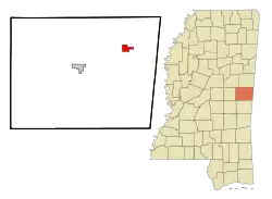 Location of Scooba, Mississippi