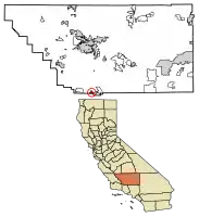 Location of Lake of the Woods in Kern County, California
