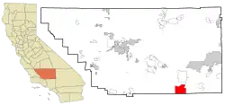 Location in Kern County and the state of California