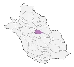 Location of Kharameh County in&nbsp;Fars&nbsp;province