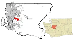 Location of East Renton Highlands, Washington