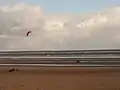 Kite buggying on the town's beach