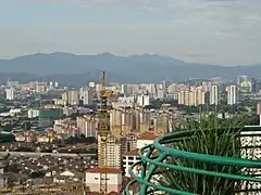 As seen from a residential skyscraper in Kuala Lumpur