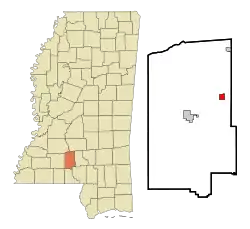 Location of Silver Creek, Mississippi