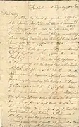 Letter from Shreve to Mary "Polley" Shreve, his wife, 1779