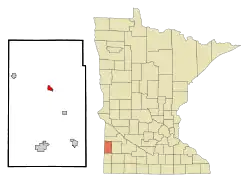 Location of Ivanhoewithin Lincoln County, Minnesota