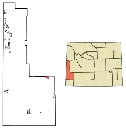 Location of La Barge in Lincoln County, Wyoming.