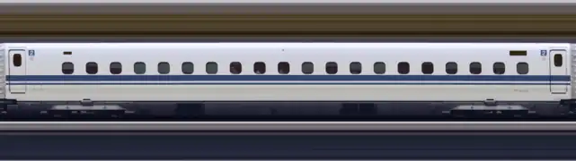 Line scan photo of Shinkansen N700A Series Set G13 in 2017, car 02