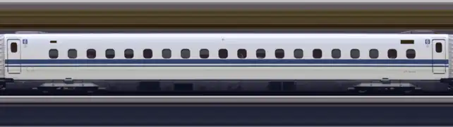 Line scan photo of Shinkansen N700A Series Set G13 in 2017, car 06