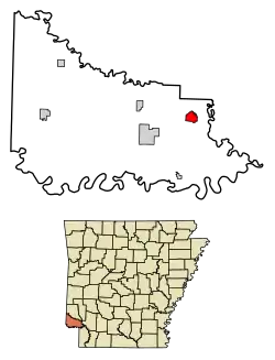 Location in Little River County, Arkansas