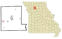 Location of Mooresville, Missouri