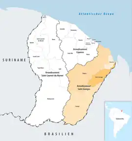 Location within French Guiana