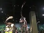 A pair of Lufengosaurus mounted at the museum.