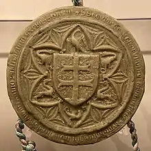 King Sigismund of Hungary, royal, seal, Hungary, double cross, Hungarian coat of arm
