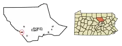 Location of Jersey Shore in Lycoming County, Pennsylvania.