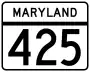 Maryland Route 425 marker