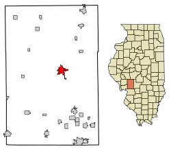 Location in Macoupin County, Illinois