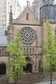 A photo of the St. James' Episcopal Church, in New York