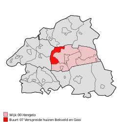 Location of Gooi and Bekveld in the municipality of Bronckhorst