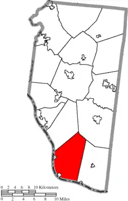 Location of Washington Township in Clermont County
