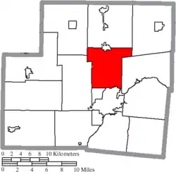 Location of Franklin Township in Shelby County