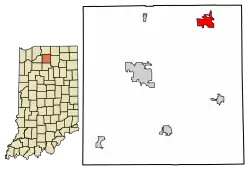Location in Marshall County, Indiana