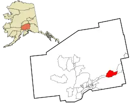 Location in Matanuska-Susitna Borough and the state of Alaska.