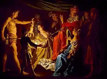 Matthias Stom, The Judgement of Solomon, (c.1640), 152.5 × 204.9 cm.